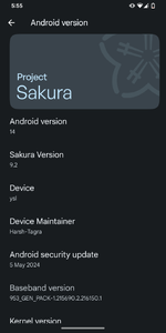 [ROM][UNOFFICIAL][9.2][ysl] Project Sakura 9.2 - Android 14 [20240611 ...